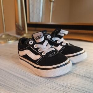 Vans Kids Classic Black and White Sneakers
